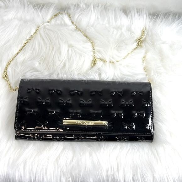 NEW! Betsy Johnson Patent Clutch Crossbody Shoulder Bag
